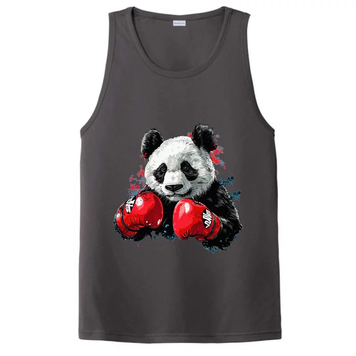 Sport Boxing Panda Costume With Boxing Gloves Performance Tank