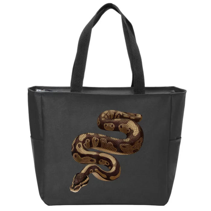 Snake Ball Python Zip Tote Bag