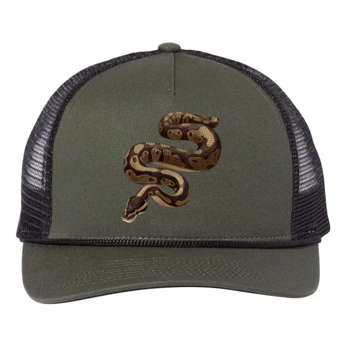 Snake Ball Python Retro Rope Trucker Hat Cap