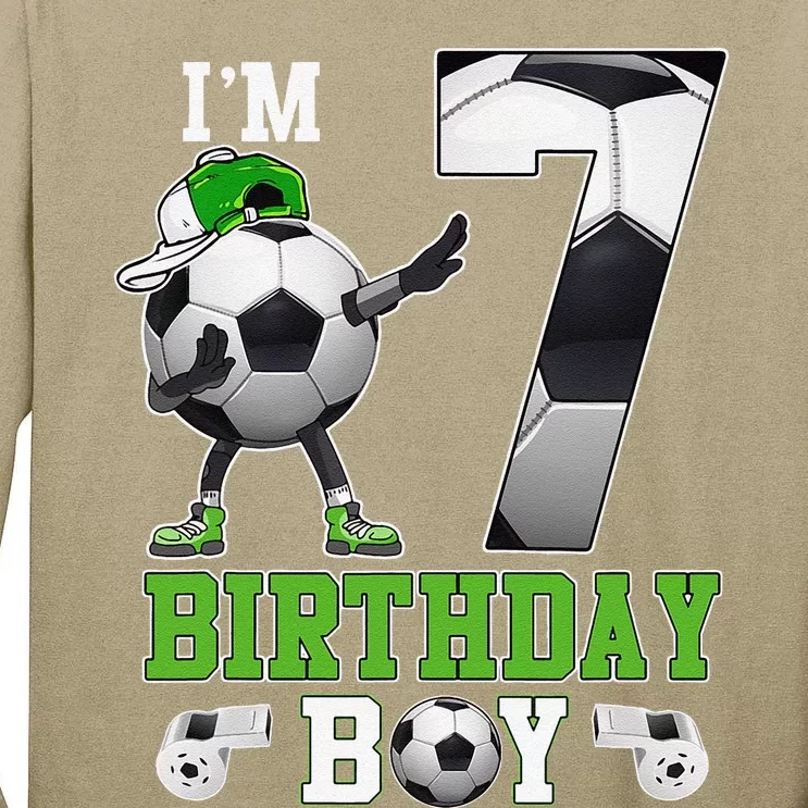 Soccer Birthday Party 7 Years Old 7th Birthday Est 2016 Tall Long Sleeve T-Shirt