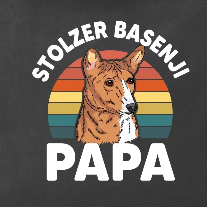 Stolzer Basenji Papa Zip Tote Bag