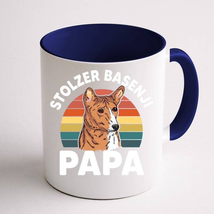 Stolzer Basenji Papa Front & Back Coffee Mug