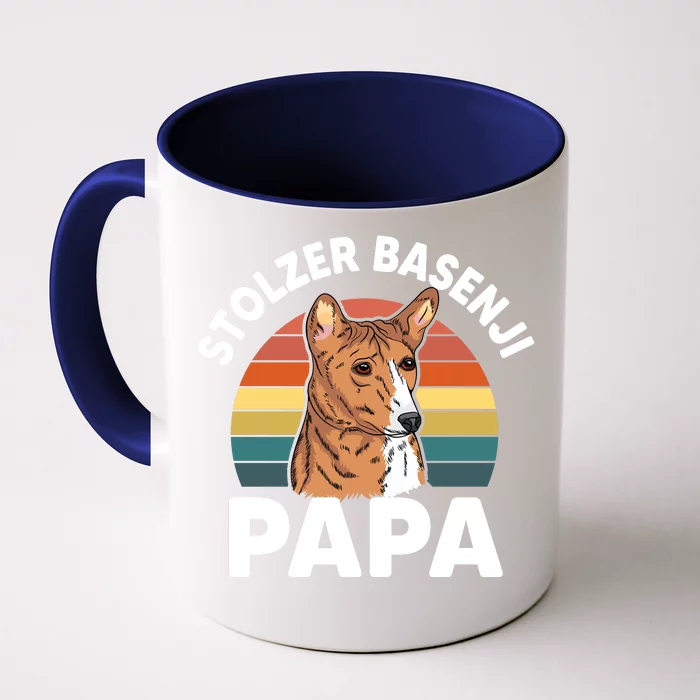 Stolzer Basenji Papa Front & Back Coffee Mug