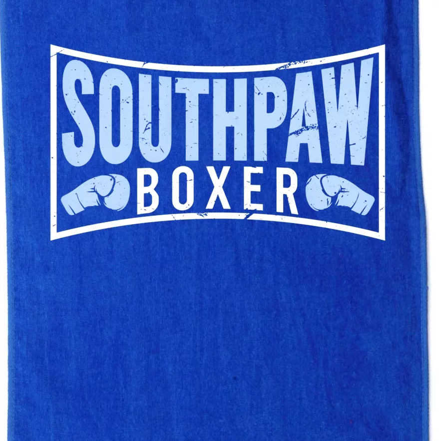 Southpaw Boxer Proud Left Handed Boxing Gloves Quote Cute Gift Platinum Collection Golf Towel