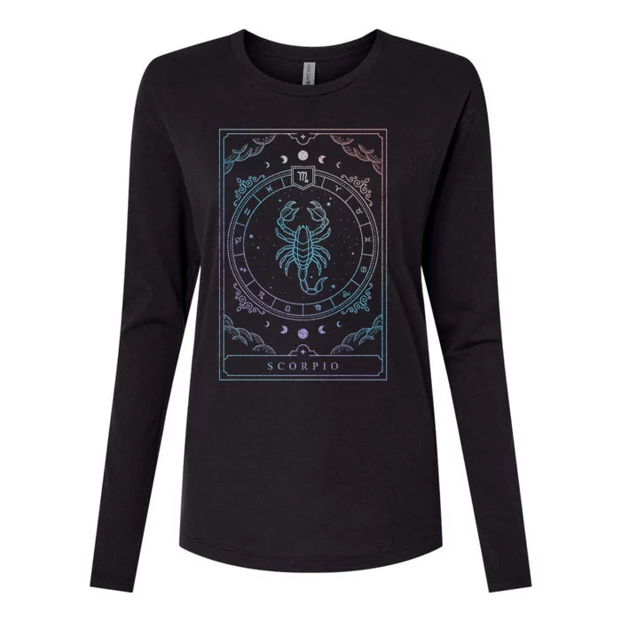 Scorpio Birthday Present Zodiac Sign Gift Womens Cotton Relaxed Long Sleeve T-Shirt