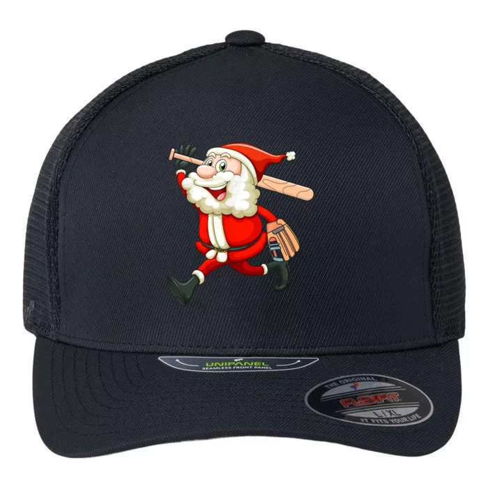 Santa Baseball Player Christmas Cute Sport XMas Pajama Pj Flexfit Unipanel Trucker Cap