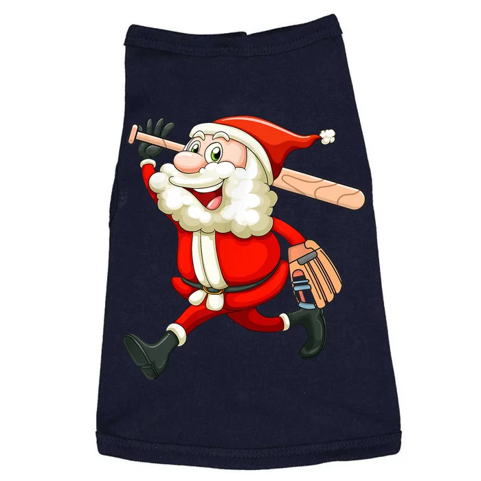 Santa Baseball Player Christmas Cute Sport XMas Pajama Pj Doggie Tank