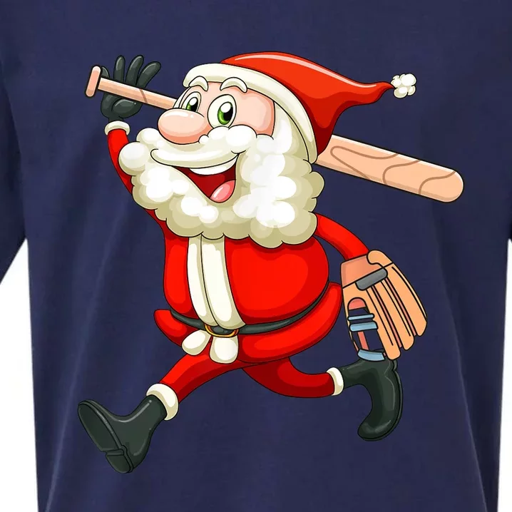 Santa Baseball Player Christmas Cute Sport XMas Pajama Pj Sueded Cloud Jersey T-Shirt