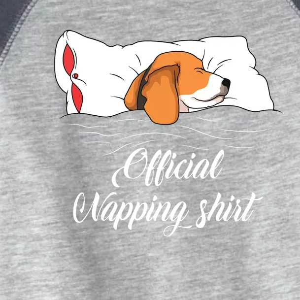 Sleeping Beagle Pyjamas Dog Lover Gift Napping Toddler Fine Jersey T-Shirt