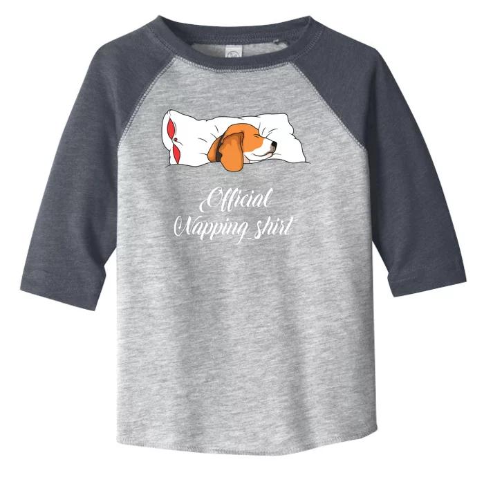 Sleeping Beagle Pyjamas Dog Lover Gift Napping Toddler Fine Jersey T-Shirt