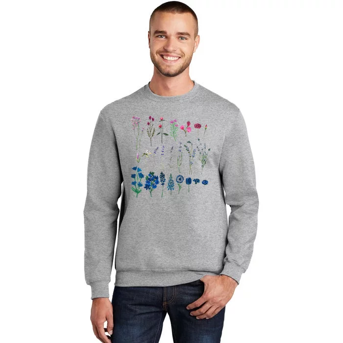 Subtle Bi Pride Bisexual Flowers Flag Discreet Pride Apparel Tall Sweatshirt