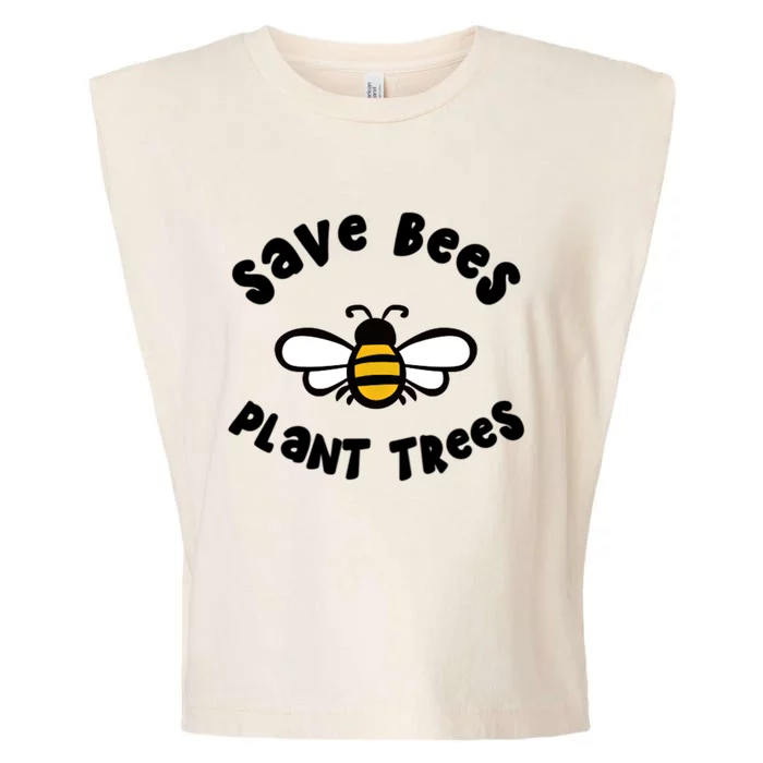 Save Bees Plant Trees Beekeeper Honey Conservation Earth Gift Garment-Dyed Women's Muscle Tee