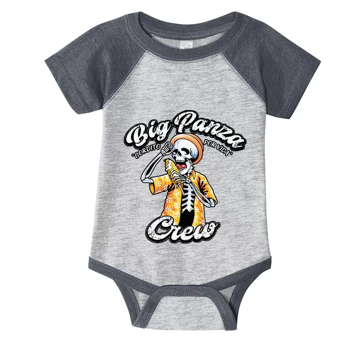 Skeleton Big Panza Crew Chingon Infant Baby Jersey Bodysuit