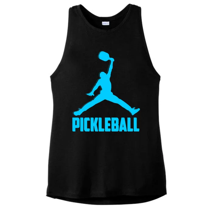 Sky Blue Pickleball Sports Logo Ladies Tri-Blend Wicking Tank