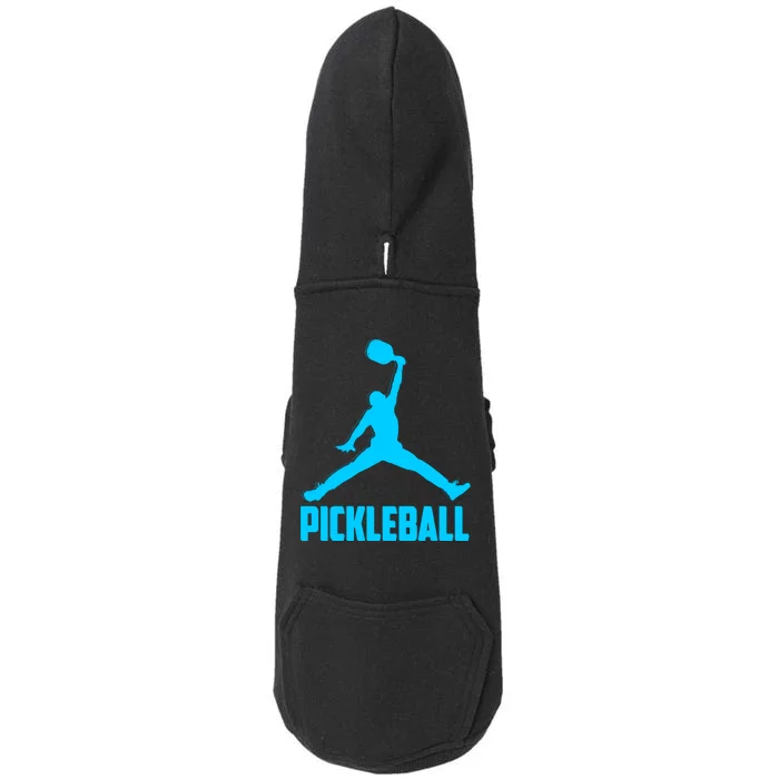 Sky Blue Pickleball Sports Logo Doggie 3-End Fleece Hoodie