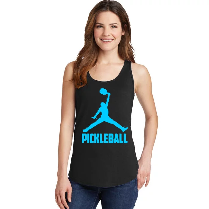 Sky Blue Pickleball Sports Logo Ladies Essential Tank