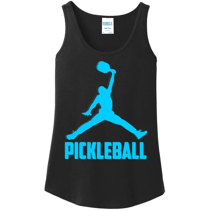 Sky Blue Pickleball Sports Logo Ladies Essential Tank