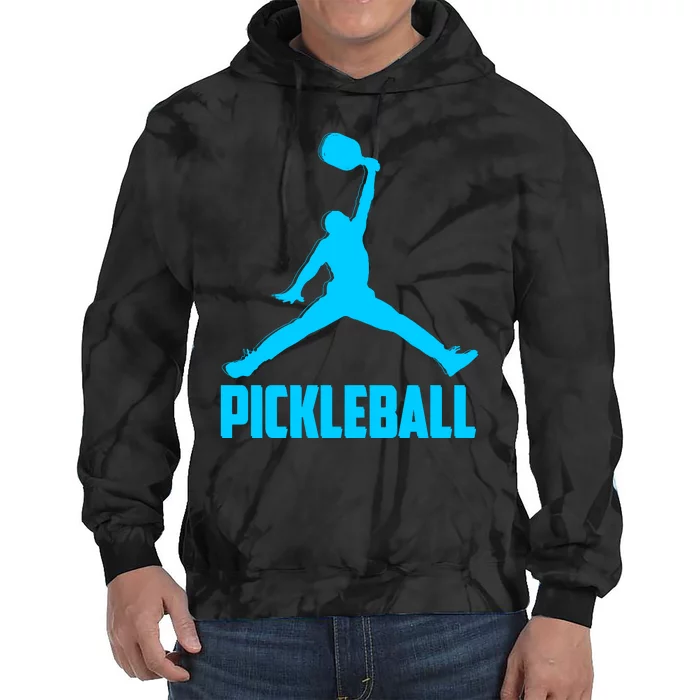 Sky Blue Pickleball Sports Logo Tie Dye Hoodie