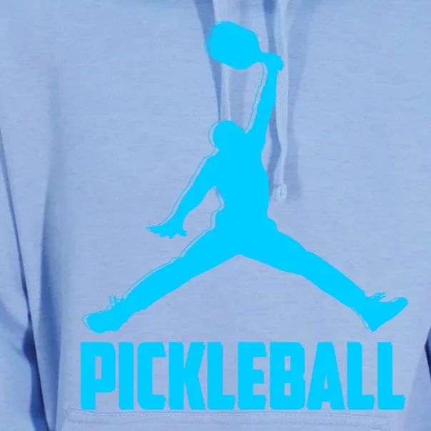 Sky Blue Pickleball Sports Logo Unisex Surf Hoodie