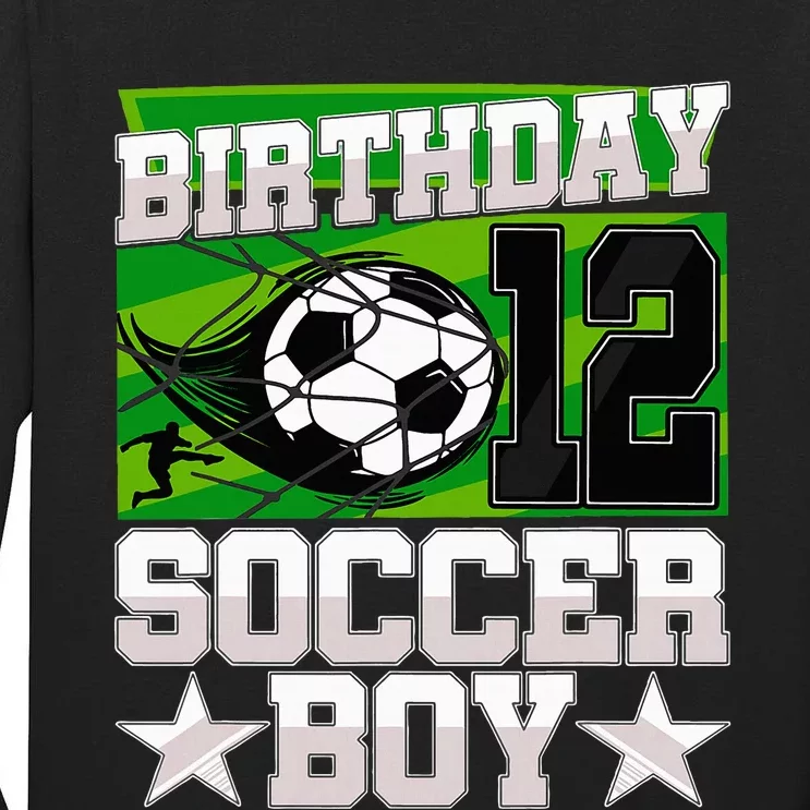 Soccer Birthday Party 12th Birthday 12 Years Old Tall Long Sleeve T-Shirt