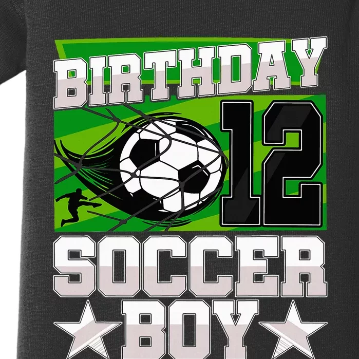 Soccer Birthday Party 12th Birthday 12 Years Old Baby Bodysuit