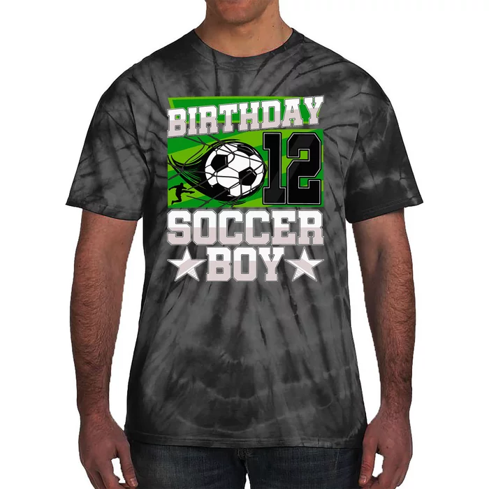 Soccer Birthday Party 12th Birthday 12 Years Old Tie-Dye T-Shirt