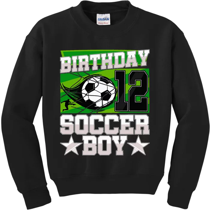 Soccer Birthday Party 12th Birthday 12 Years Old Kids Sweatshirt