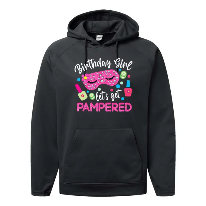 Spa Birthday Party Supplies For Girl Lets Get Pampered Performance Fleece Hoodie