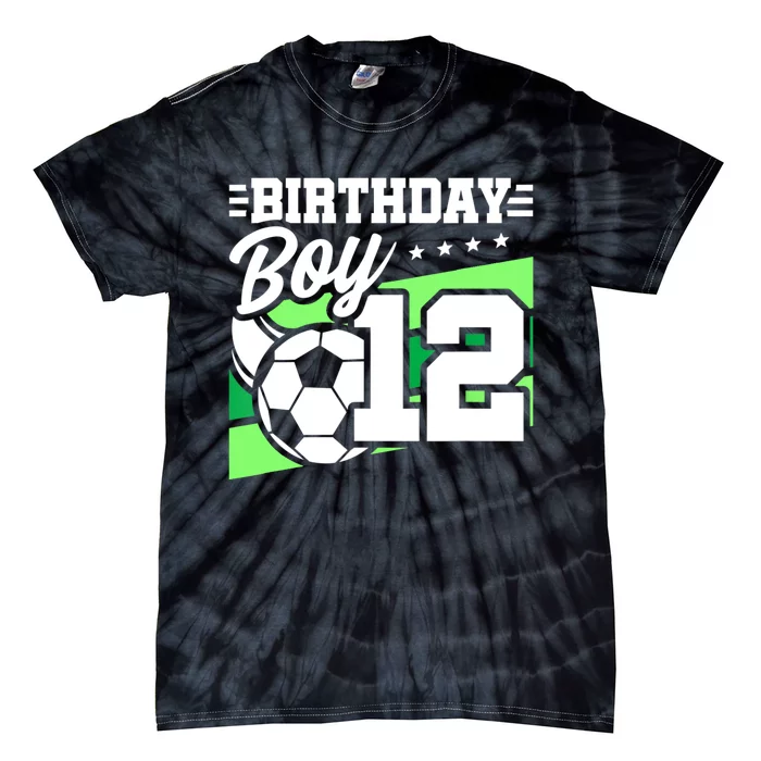 Soccer Birthday Party 12 Year Old 12th Birthday Tie-Dye T-Shirt