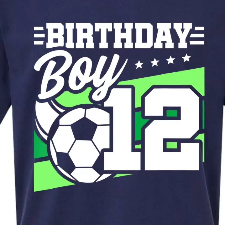 Soccer Birthday Party 12 Year Old 12th Birthday Sueded Cloud Jersey T-Shirt