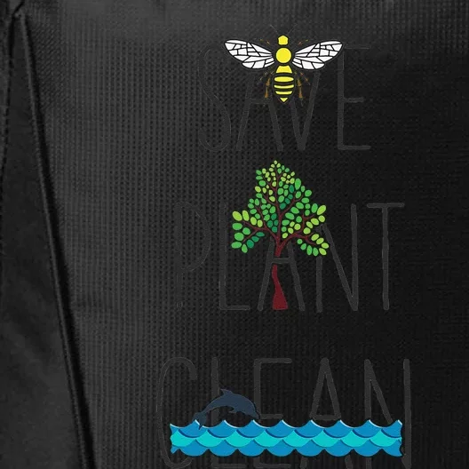 Save Bees, Plant Trees, Clean The Seas Nature Environment City Backpack