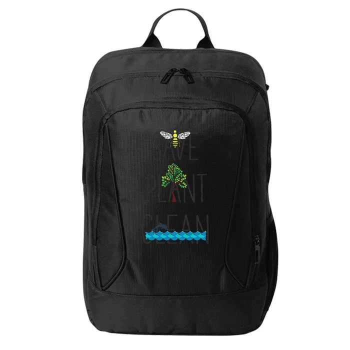 Save Bees, Plant Trees, Clean The Seas Nature Environment City Backpack