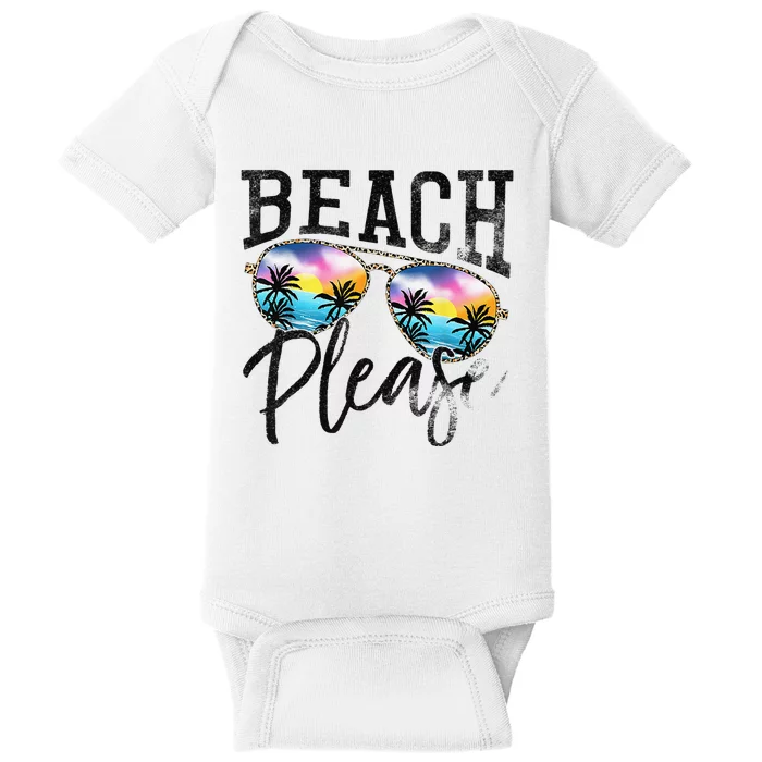 Sunglasses Beach Please Hawaii Beach Hello Summer Holidays Baby Bodysuit