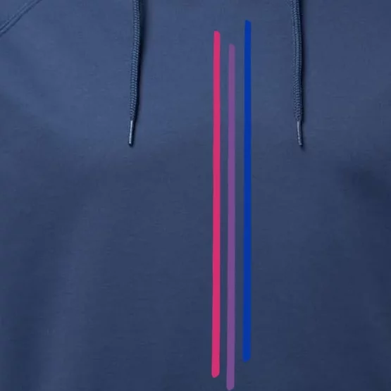 Subtle Bisexual Pride Bi Flag Pride Month Gift Performance Fleece Hoodie