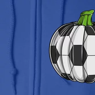 Soccer Ball Pumpkin Halloween Funny Sports Football Boys Cool Gift Full Zip Hoodie