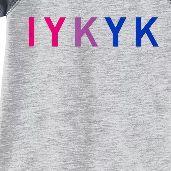 Subtle Bi Pride Bisexual IYKYK Infant Baby Jersey Bodysuit