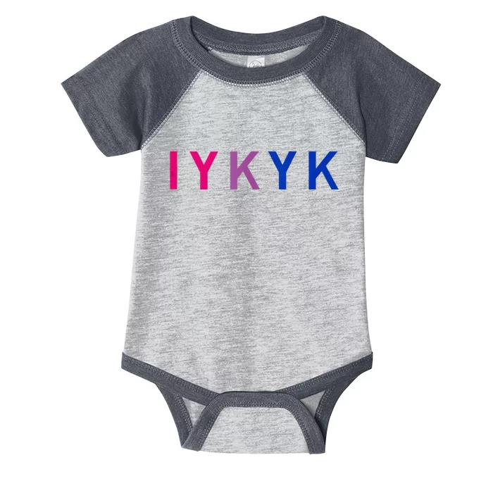 Subtle Bi Pride Bisexual IYKYK Infant Baby Jersey Bodysuit