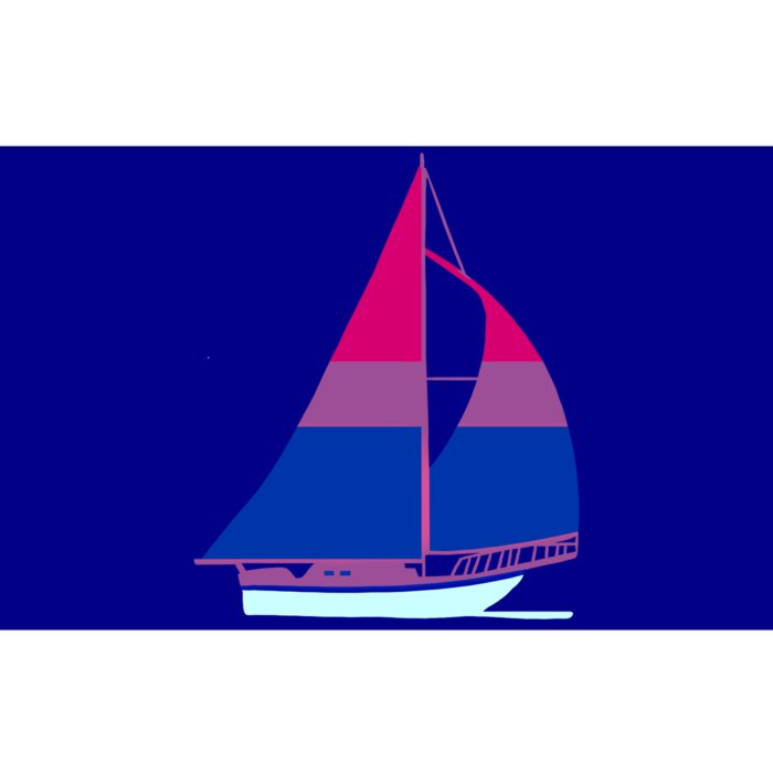 Sailboat Bisexual Pride Cute Gift Bumper Sticker