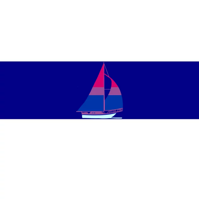 Sailboat Bisexual Pride Cute Gift Bumper Sticker