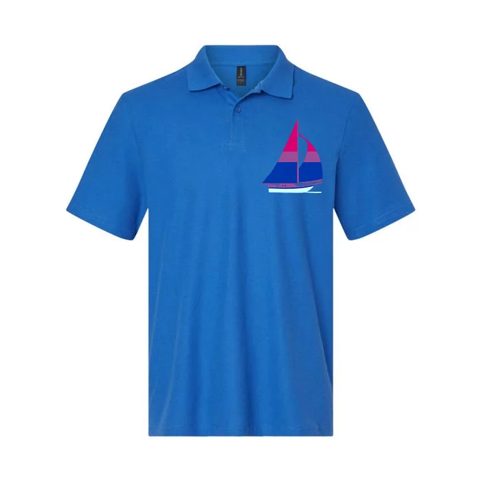 Sailboat Bisexual Pride Cute Gift Softstyle Adult Sport Polo