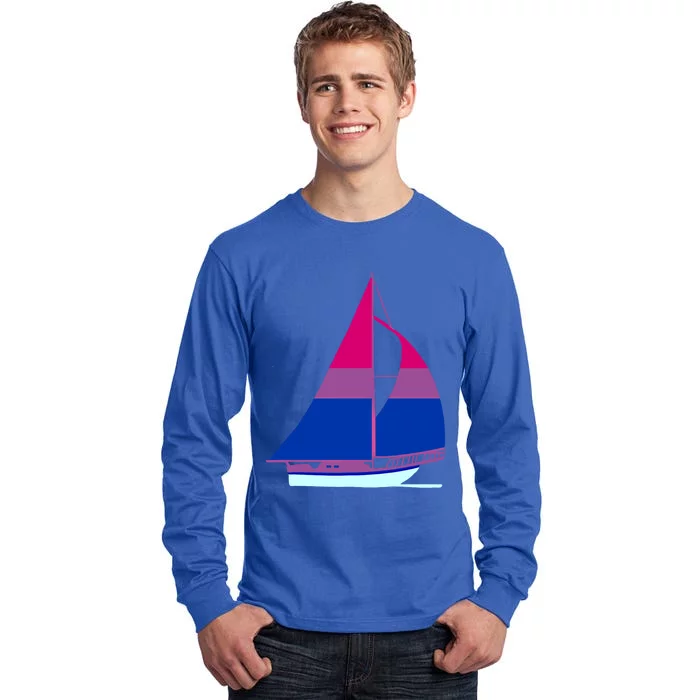 Sailboat Bisexual Pride Cute Gift Tall Long Sleeve T-Shirt