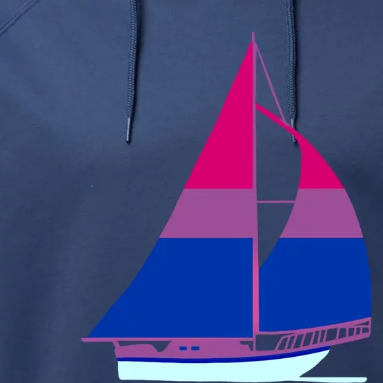 Sailboat Bisexual Pride Cute Gift Performance Fleece Hoodie