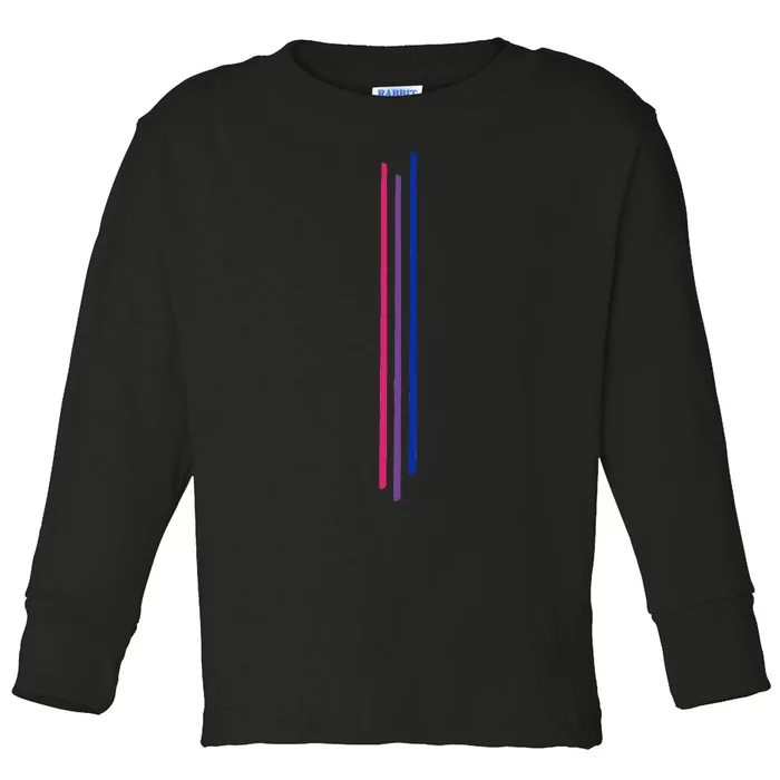 Subtle Bisexual Pride Bi Flag Pride Month Toddler Long Sleeve Shirt