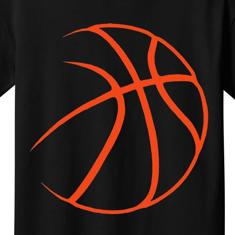 Silhouette BallBasketball Player Sports Lover Hoop Kids T-Shirt