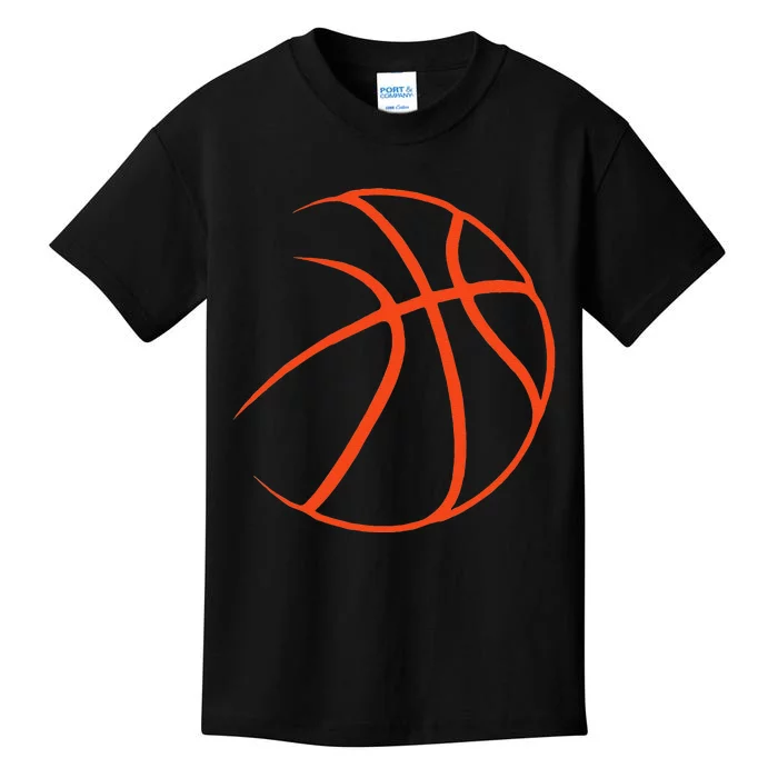 Silhouette BallBasketball Player Sports Lover Hoop Kids T-Shirt