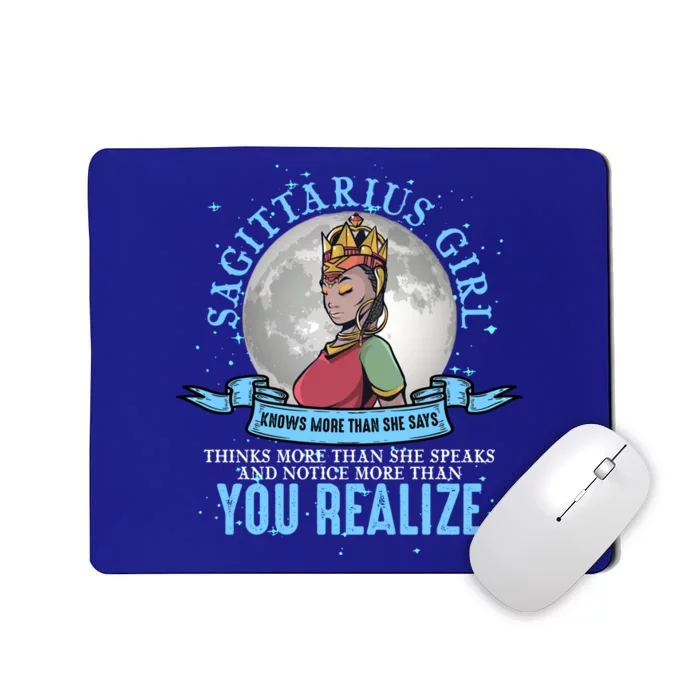 Sagittarius Black Queen Afro African Funny Gift Mousepad