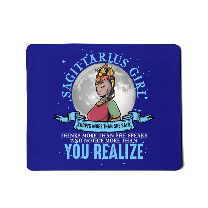 Sagittarius Black Queen Afro African Funny Gift Mousepad