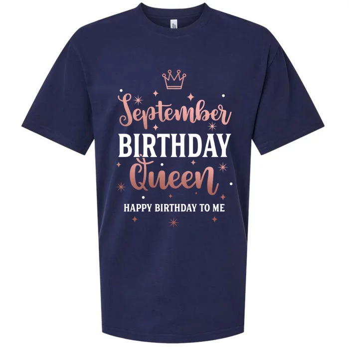 September Birthday Queen September Queen Born In September Gift Sueded Cloud Jersey T-Shirt