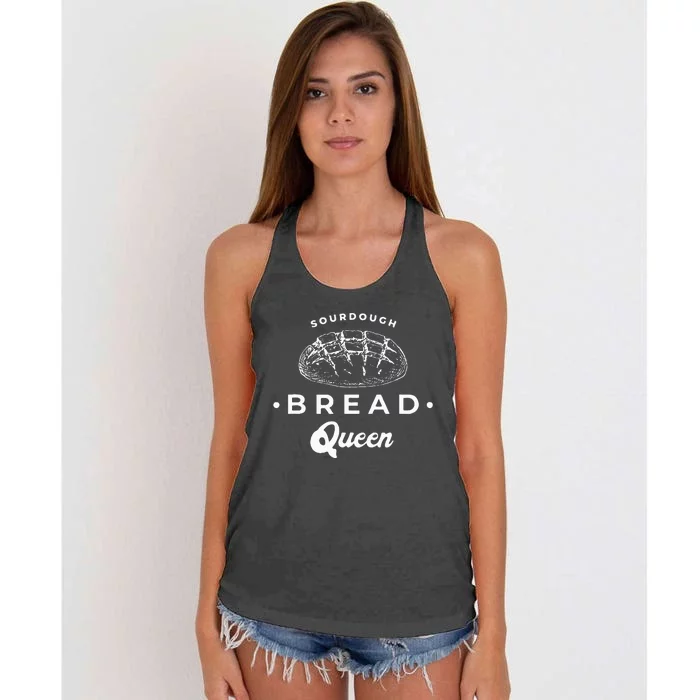 Sourdough Bread Queen Woman Baker Novelty Women's Knotted Racerback Tank