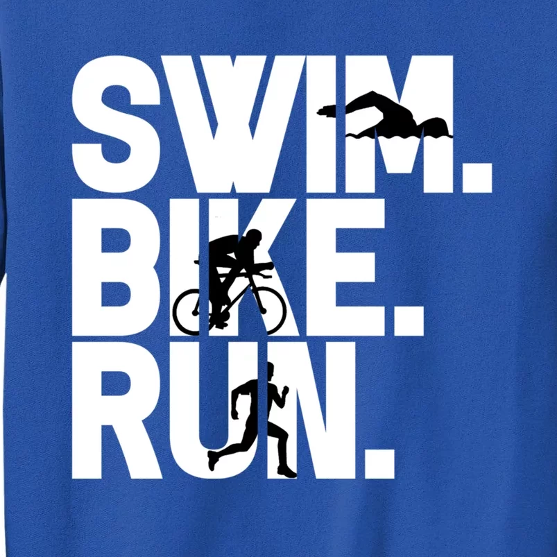 Swim Bike Run Triathlon Triathlete Athletics Gift Tall Sweatshirt